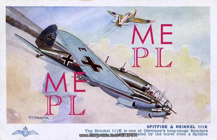 : WW2 Aircraft - A Spitfire and Heinkel 111K : WW2 Aircraft - A Spitfire and Heinkel 111K