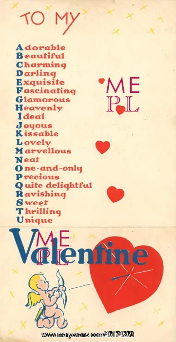 : WW2, Alphabet Valentines Card : WW2, Alphabet Valentines Card