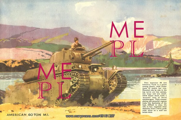 : WW2 American M1 Tank : WW2 American M1 Tank