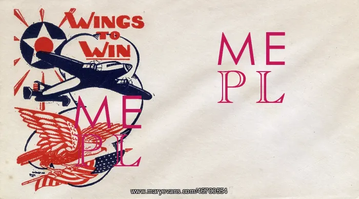 : WW2 - American Propaganda Envelope - Wings to Win : WW2 - American Propaganda Envelope - Wings to Win