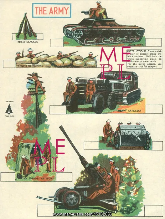: WW2 The Army Cut-Outs : WW2 The Army Cut-Outs