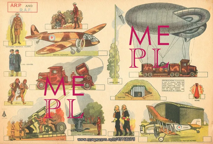 : WW2 A.R.P. And R.A.F. Cut-Outs : WW2 A.R.P. And R.A.F. Cut-Outs