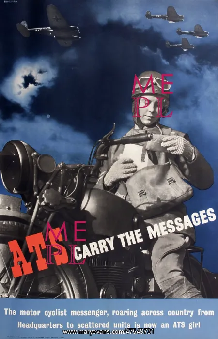 : WW2 ATS poster for motorcycle messengers