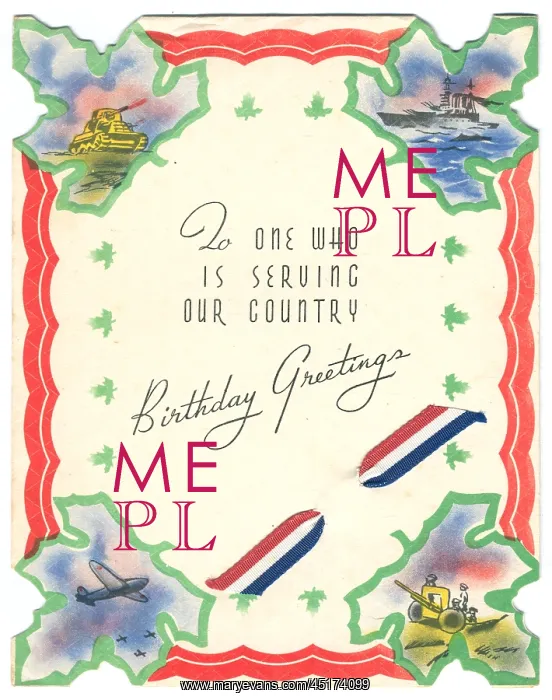 : WW2 Birthday Greetings Card : WW2 Birthday Greetings Card