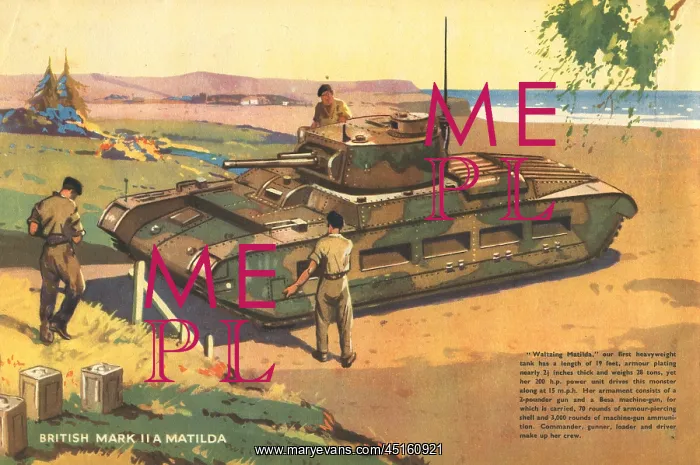 : WW2 British Matilda Mk II Tank : WW2 British Matilda Mk II Tank