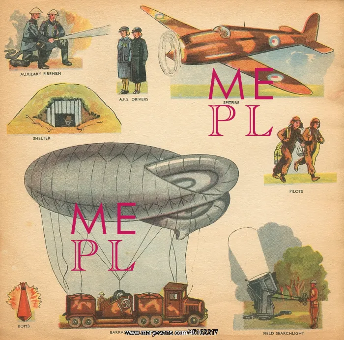: WW2 British Painting Book Page : WW2 British Painting Book Page