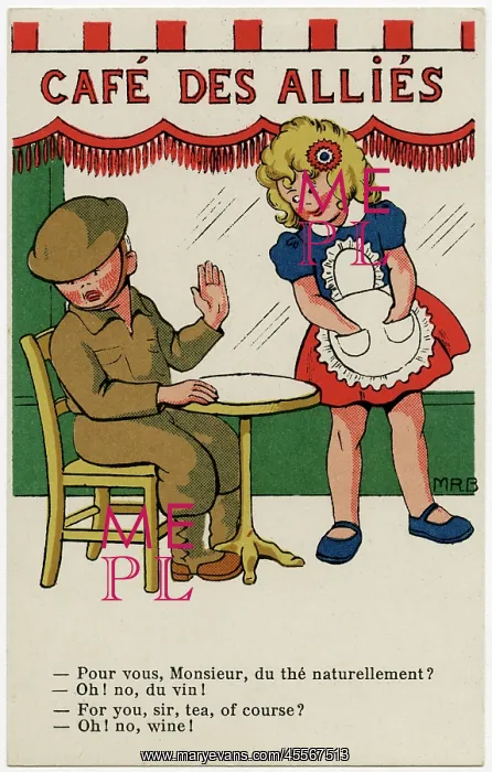 : WW2 - British soldier opts for wine instead of tea ! : WW2 - British soldier opts for wine instead of tea !