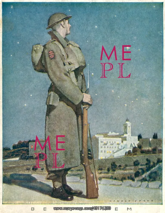 : WW2 Christmas Card, Bethlehem : WW2 Christmas Card, Bethlehem