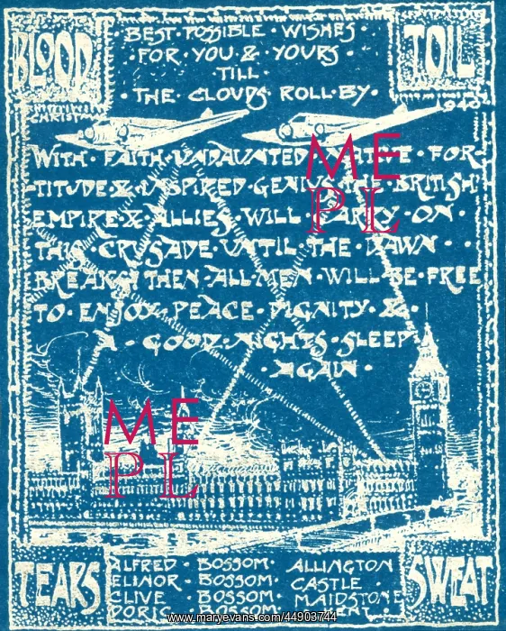 : WW2 Christmas card, blueprint style : WW2 Christmas card, blueprint style