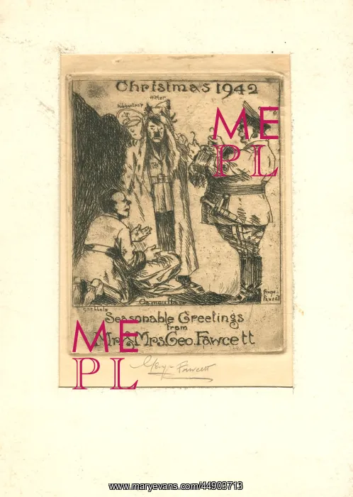 : WW2 Christmas card, Hitler satire : WW2 Christmas card, Hitler satire