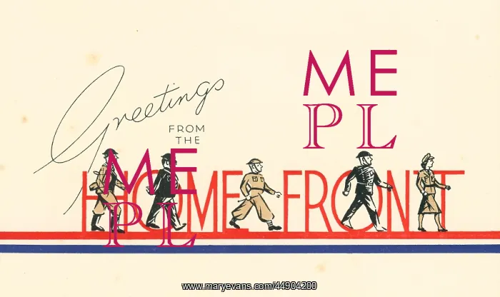 : WW2 Christmas card, Home Front : WW2 Christmas card, Home Front