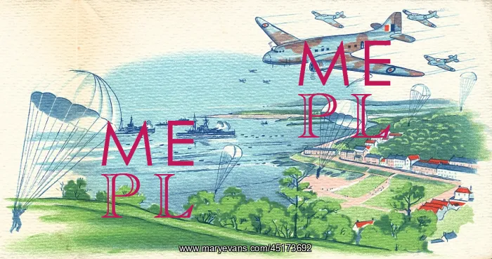 : WW2 Christmas Card Illustration : WW2 Christmas Card Illustration