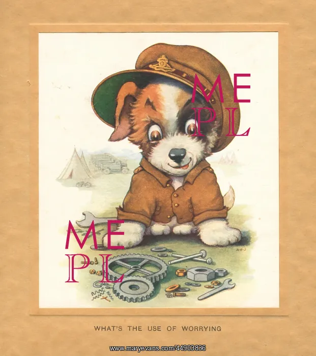  : WW2 Christmas card, What's the use of worrying