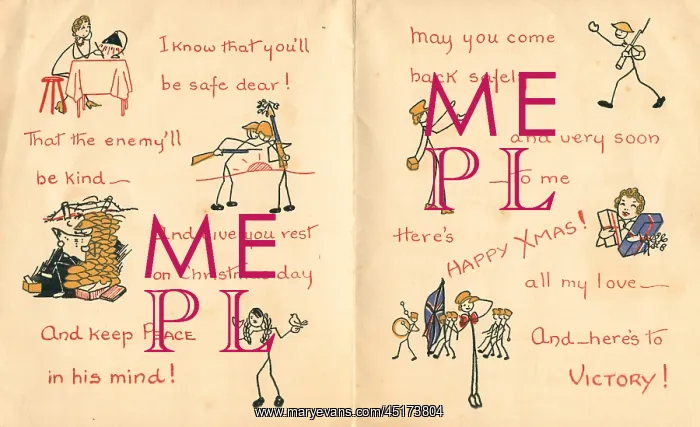 : WW2 Christmas Greetings Card : WW2 Christmas Greetings Card
