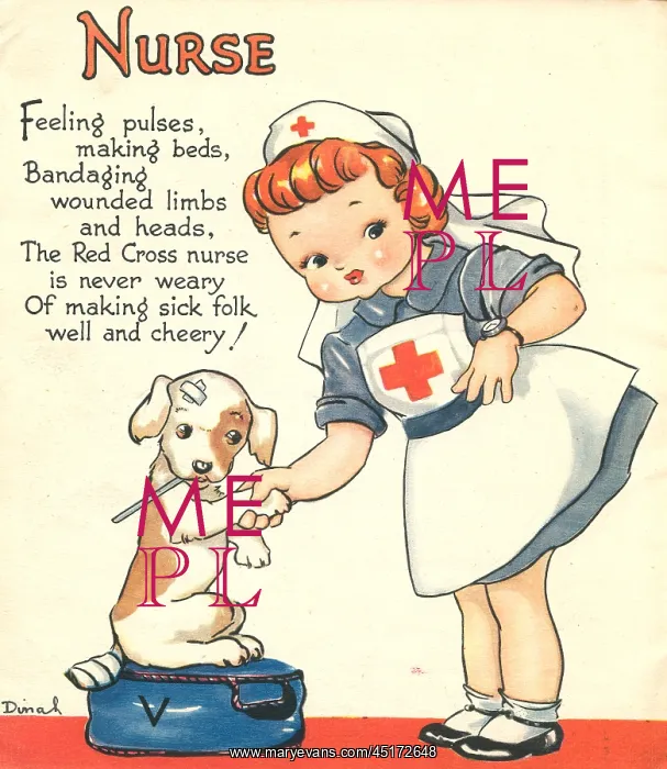  : WW2 Colouring Book, Nurse