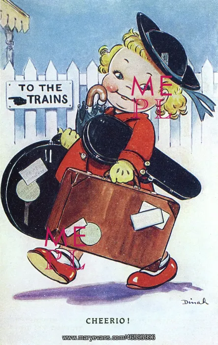 : WW2 - Comic Postcard - Cheerio! : WW2 - Comic Postcard - Cheerio!