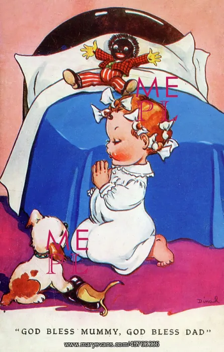 : WW2 - Comic Postcard, Home Front - God Bless : WW2 - Comic Postcard, Home Front - God Bless