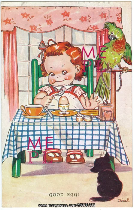 : WW2 era - Comic Postcard - Good Egg : WW2 era - Comic Postcard - Good Egg