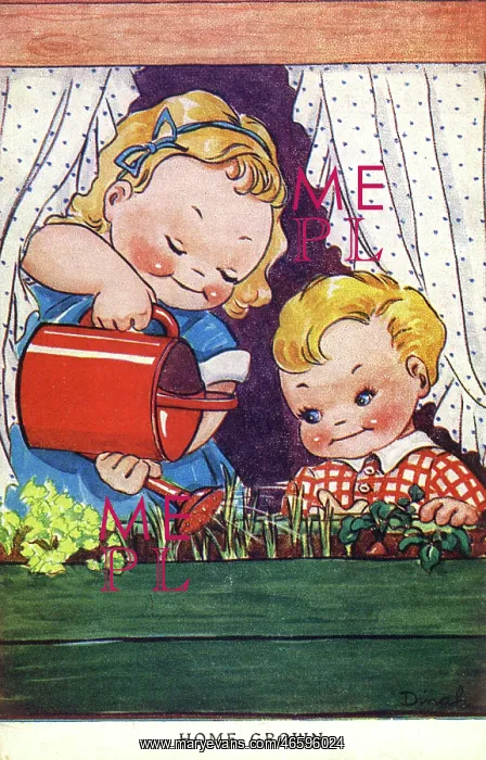 : WW2 era - Comic Postcard - Home Grown : WW2 era - Comic Postcard - Home Grown