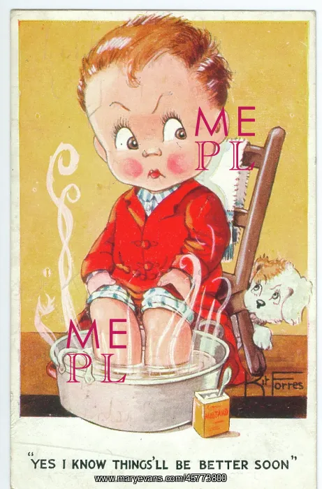 : WW2 era - Comic Postcard - I know things'll be better soon : WW2 era - Comic Postcard - I know things'll be better soon