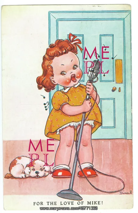 : WW2 era - Comic Postcard - For the love of Mike : WW2 era - Comic Postcard - For the love of Mike