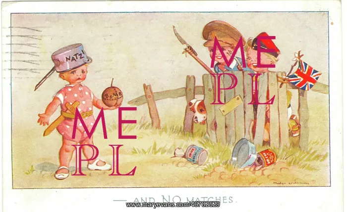 : WW2 era - Comic Postcard - and NO matches : WW2 era - Comic Postcard - and NO matches