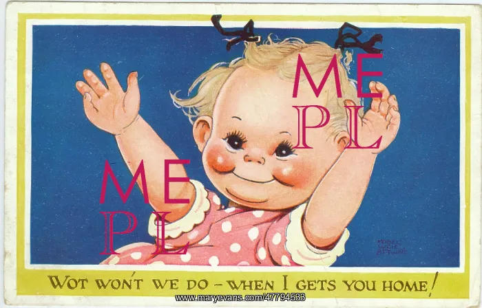 : WW2 era - Comic Postcard - Wot won't we do : WW2 era - Comic Postcard - Wot won't we do