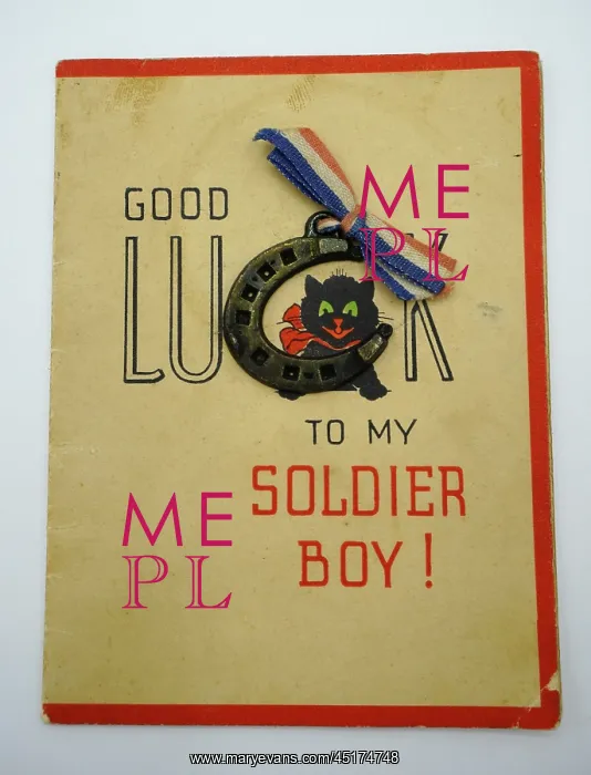 : WW2 Good Luck Greetings Card : WW2 Good Luck Greetings Card