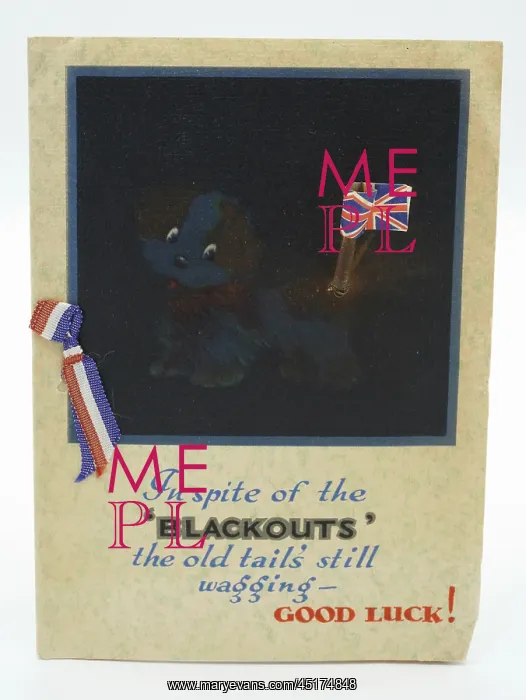 : WW2 Greetings Card, Blackout Dog : WW2 Greetings Card, Blackout Dog