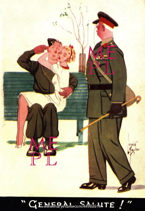 : WW2 greetings card, General Salute : WW2 greetings card, General Salute