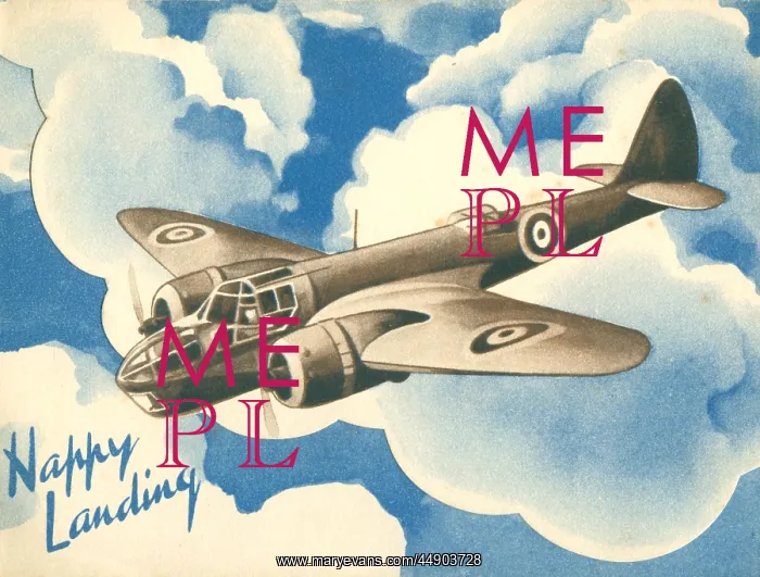  : WW2 greetings card, Happy Landing