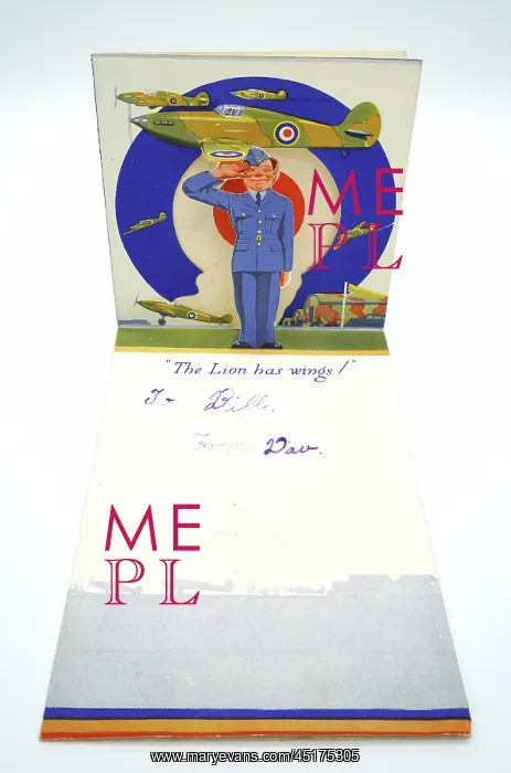 : WW2 Greetings Card, The Lion Has Wings : WW2 Greetings Card, The Lion Has Wings