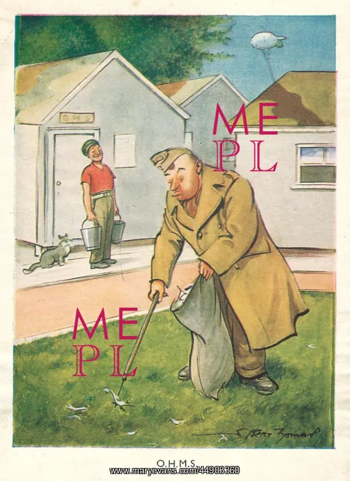 : WW2 greetings card, OHMS : WW2 greetings card, OHMS