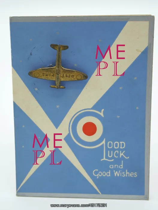 : WW2 Greetings Card, R.A.F. Spitfire : WW2 Greetings Card, R.A.F. Spitfire