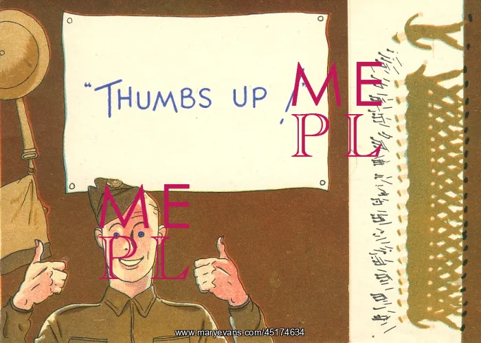  : WW2 Greetings Card, Thumbs Up!