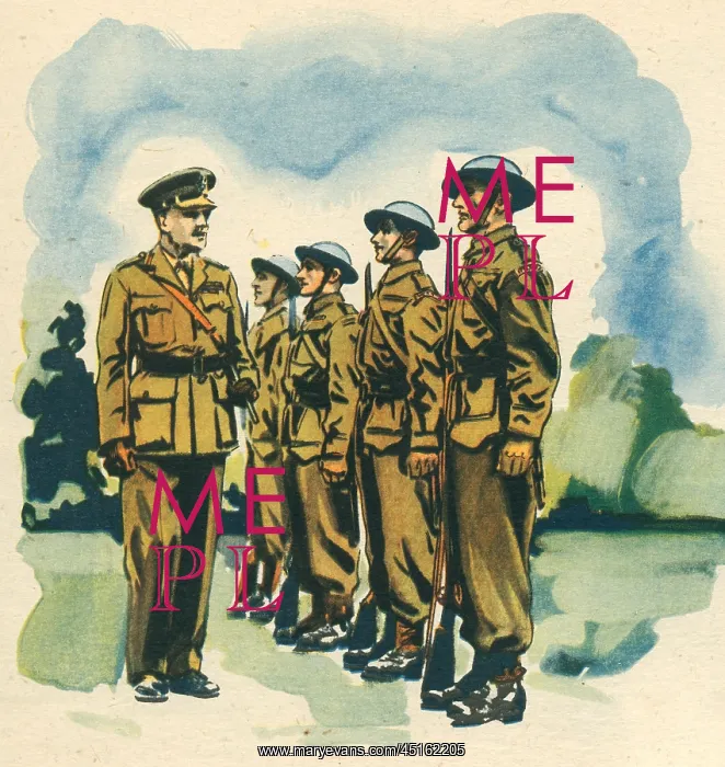 : WW2 Home Guard At Attention : WW2 Home Guard At Attention