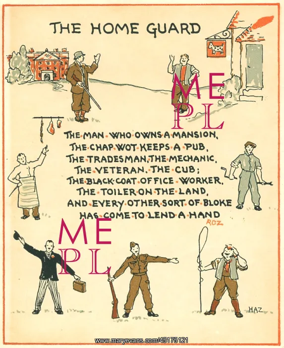 : WW2 Home Guard Greetings Card : WW2 Home Guard Greetings Card