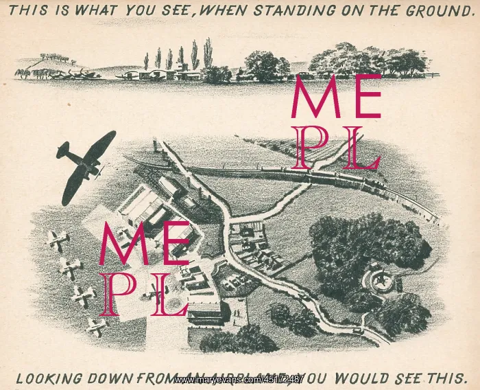 : WW2, Looking Down From An Airplane : WW2, Looking Down From An Airplane