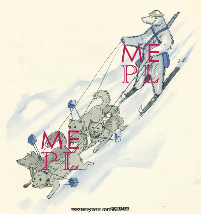 : WW2 Polar Bear On Skis : WW2 Polar Bear On Skis