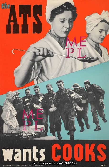 : WW2 Poster -- the ATS wants Cooks : WW2 Poster -- the ATS wants Cooks