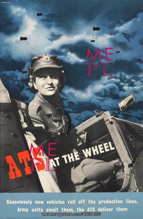 : WW2 Poster -- ATS At The Wheel : WW2 Poster -- ATS At The Wheel