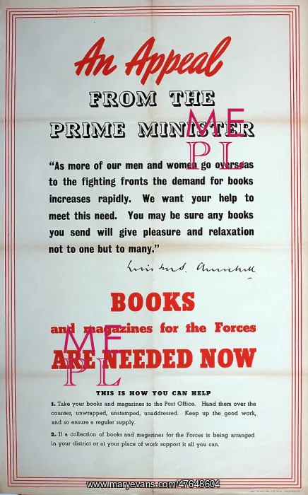 : WW2 poster, Books are needed now : WW2 poster, Books are needed now