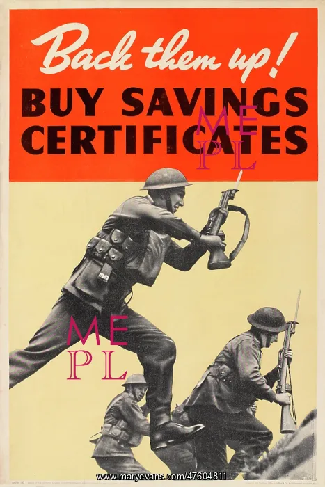 : WW2 Poster -- Buy Savings Certificates : WW2 Poster -- Buy Savings Certificates