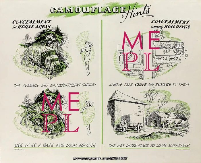  : WW2 Poster -- Camouflage Hints