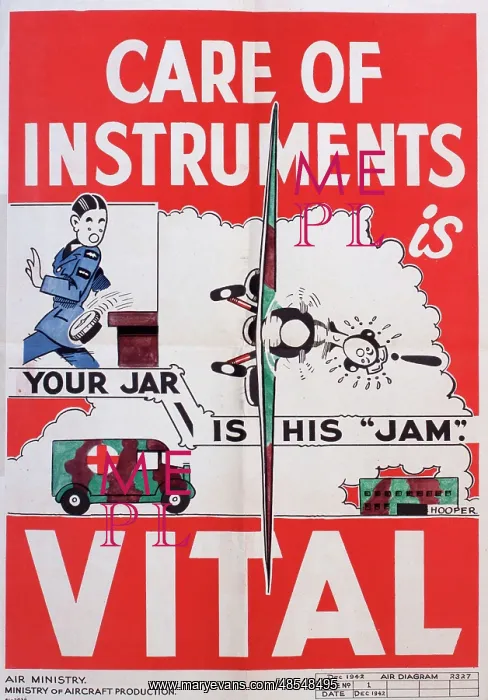 : WW2 poster, Care of instruments is vital : WW2 poster, Care of instruments is vital