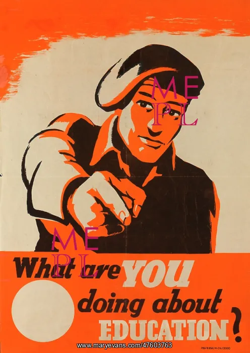 : WW2 Poster -- What are you doing about Education? : WW2 Poster -- What are you doing about Education?