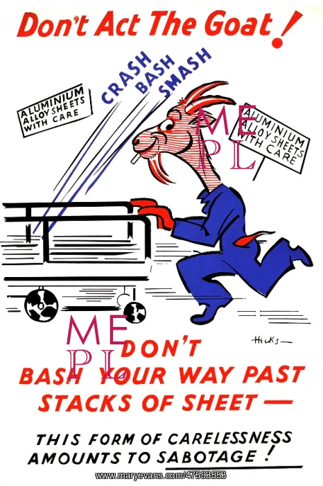 : WW2 poster, Don't Act The Goat! : WW2 poster, Don't Act The Goat!