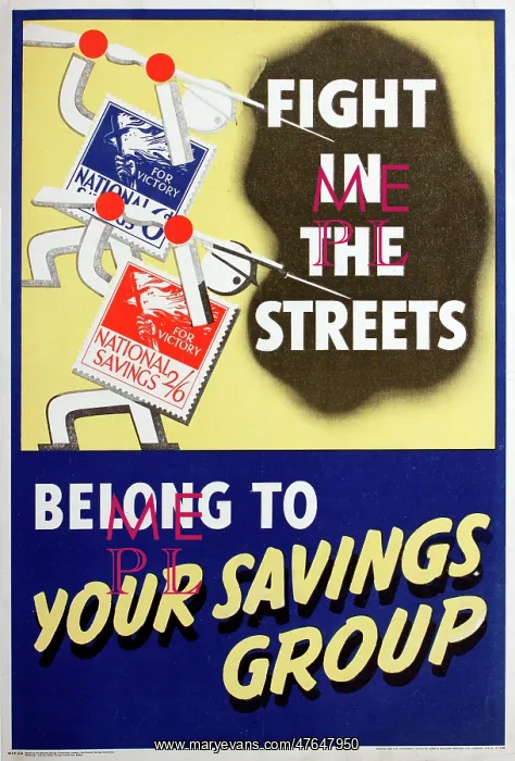 : WW2 poster, Fight in the Streets : WW2 poster, Fight in the Streets