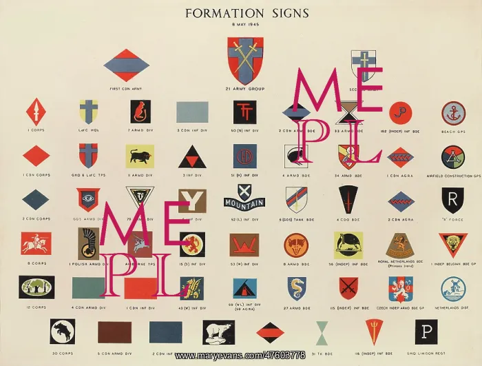 : WW2 Poster -- Formation Signs : WW2 Poster -- Formation Signs