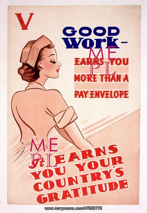 : WW2 poster, Good Work : WW2 poster, Good Work